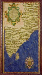 Mapa de India y Ceilán, de la 